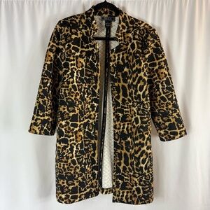 NYC Animal Print Teddy Coat Leaper print Size: S